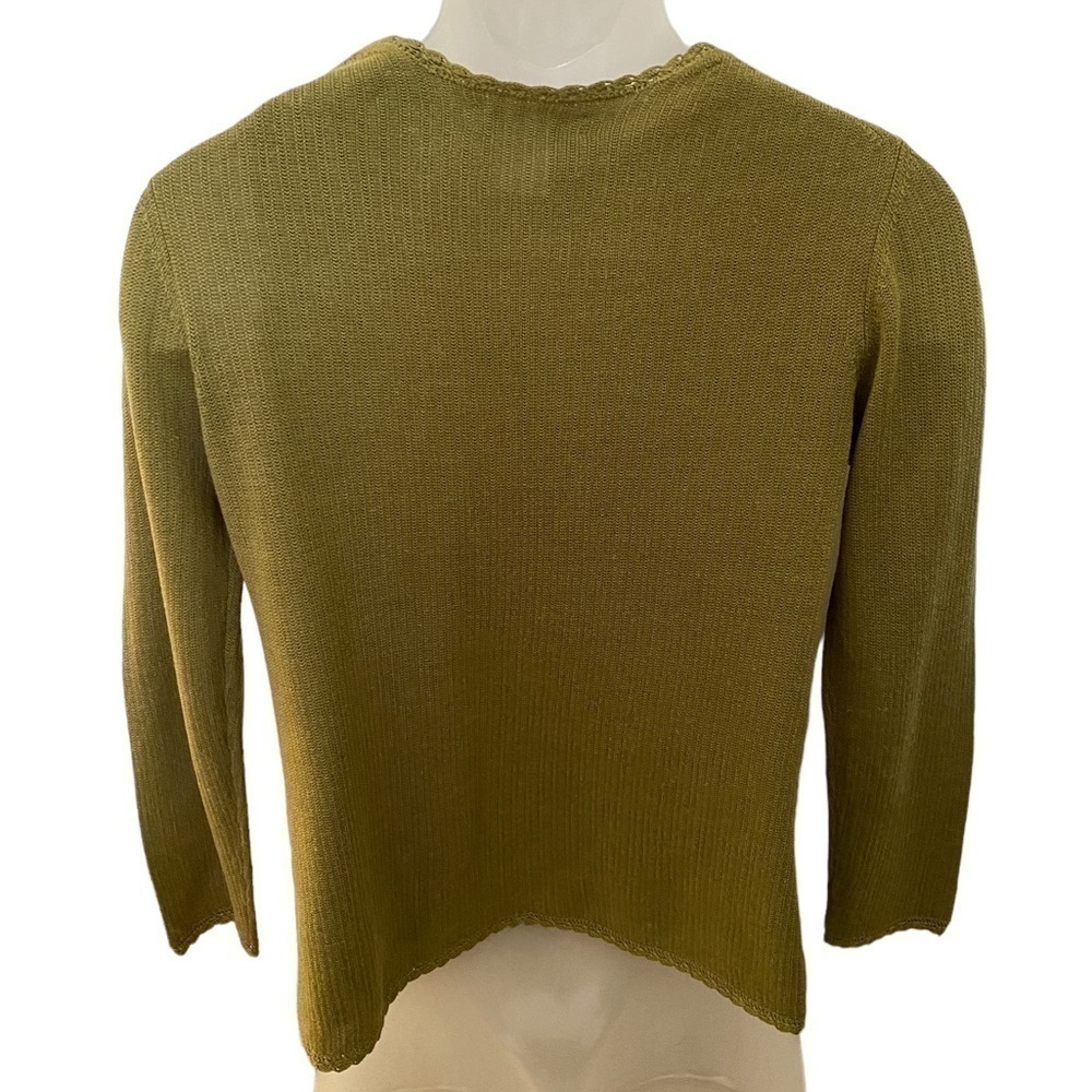 Tommy BAHAMA Cardigan w/ Tank Top Olive Green Women S Small - Picture 3 of 5